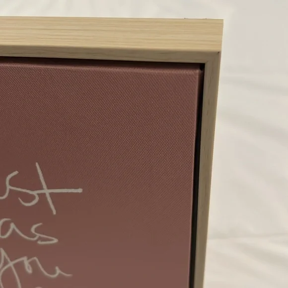 Pink Wall Art with Inspirational Quote - Picture 9 of 16